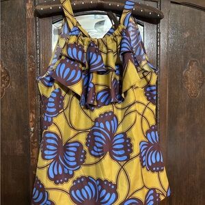 Banana Republic Yellow Floral Top